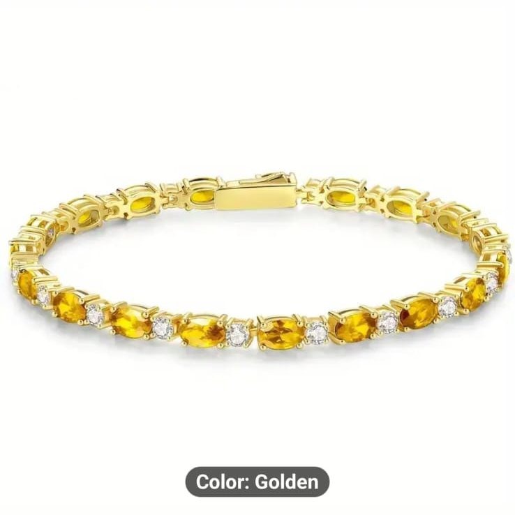 Yellow + White Tennis Bracelet